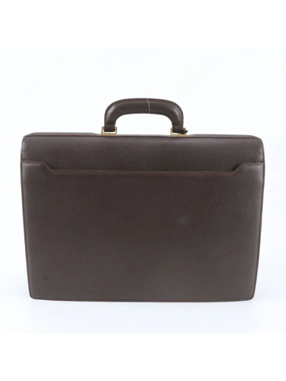 Loewe Anagram Leather Business Document Briefcase Tote Brown